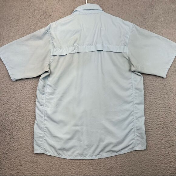 Simms Guide Series Shirt Mens Medium Blue Button Up Sporting Clays Shooting Fish - Picture 8 of 16